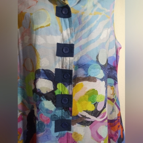 Colorful Abstract Women's Blouse Claire Desjardins - Picture 16 of 16
